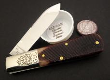 Great Eastern Cutlery #86 Boom Town Barlow Classic Brown Sawcut Bone GEC 862125SS