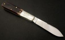 Great Eastern Cutlery #86 Boom Town Barlow Classic Brown Sawcut Bone GEC 862125SS