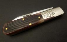 Great Eastern Cutlery #86 Boom Town Barlow Classic Brown Sawcut Bone GEC 862125SS