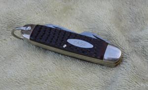Case Scout Knife 640045R 2 Dots 1978 Bail Nickel Hardware 5 Blades Delrin Handles Brass Liners