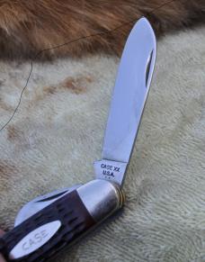 Case Scout Knife 640045R 2 Dots 1978 Bail Nickel Hardware 5 Blades Delrin Handles Brass Liners