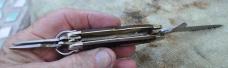 Case Scout Knife 640045R 2 Dots 1978 Bail Nickel Hardware 5 Blades Delrin Handles Brass Liners