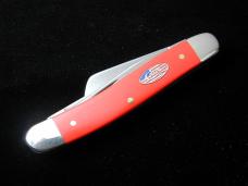 Case xx American Workman Red Synthetic Medium Stockman Knife Flag Shield 73931 USA Made NIB 4318CS
