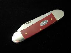 Case xx Smooth Mulberry Synthetic Canoe Knife Antique Brass Shield 30463 USA Made NIB 42131SS