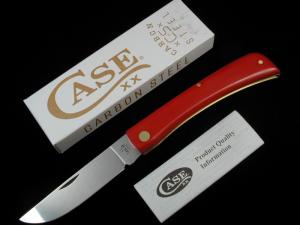 Case xx American Workman Red Synthetic Large Sod Buster Knife Flag Shield 73933 USA Made NIB 4138CS