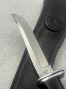 Buck Vintage Pre-1986 Model 105 Fixed Blade Sheath Knife Made In USA