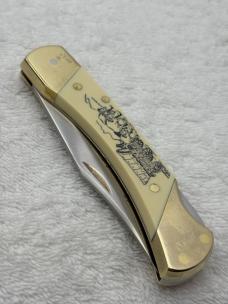 Schrade Cutlery SC507 Limited Edition Covered Wagon Scrimshaw #4263 New In Box Made In USA