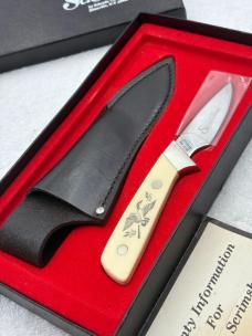 Schrade Scrimshaw Vintage SC509 Fixed Blade Sheath Knife Made In USA New In Box