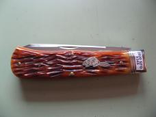 GREAT EASTERN NORTHFIELD 235220 ANTIQUE AMBER JIG BONE BEAVERTAIL SFO