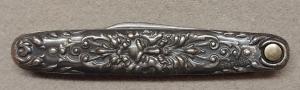 Sterling Silver Old Man Winter Press Button Knife Co