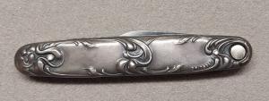 Sterling Silver Paisley Swirl Press Button Knife Co