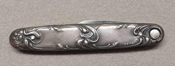 Sterling Silver Paisley Swirl Press Button Knife Co 