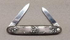 Sterling Silver Paisley Swirl Press Button Knife Co 