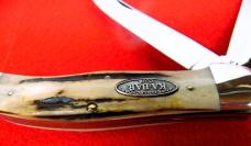 KABAR 1995 STAG FOLDING HUNTER INVERTED SHIELD CLUB KNIFE UNUSED FROM STORAGE 