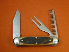 Great Eastern Cutlery GEC Sawcut Whiskey Barrel Oak Fairway and Clubhouse Knife Made in USA 351325