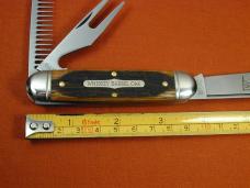 Great Eastern Cutlery GEC Sawcut Whiskey Barrel Oak Fairway and Clubhouse Knife Made in USA 351325