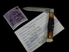 Titusville Cutlery Genuine Amber Stag Lexingtonian Coffin Jack Knife Rare 1 of 30 COA USA Made