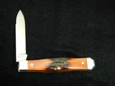 Titusville Cutlery Genuine Amber Stag Lexingtonian Coffin Jack Knife Rare 1 of 30 COA USA Made
