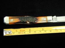 Titusville Cutlery Genuine Amber Stag Lexingtonian Coffin Jack Knife Rare 1 of 30 COA USA Made