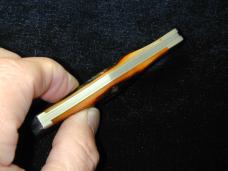 Titusville Cutlery Genuine Amber Stag Lexingtonian Coffin Jack Knife Rare 1 of 30 COA USA Made