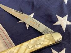Fight’n Rooster Large 5” Arkansas Toothpick w/ Checkered Imitation Pearl Handles -NOS