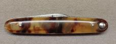 Press Button Tortoise Celluloid with File Blade