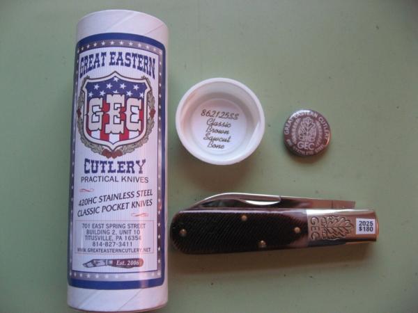 GREAT EASTERN 861125SS BARLOW CLASSIC BROWN SAWCUT BONE GREAT EASTERN 861125SS BARLOW CLASSIC BROWN SAWCUT BONE
