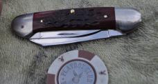 Case XX USA 8 Dot? 2 Blade canoe 62131 Jigged Red Bone Factory Mint Pinned Shield Nickel Bolsters