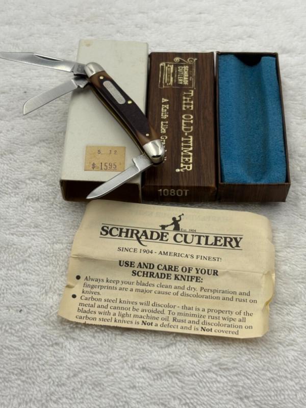 Schrade Cutlery Old Timer 108OT Junior 3 Blade Stockman Made In USA New In Box 