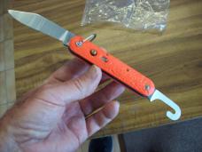 Vintage Orange Logan/Smyth Venice, FL. USA Vietnam Era Parachutists Knife W/Shroud Cutters UNUSED! 