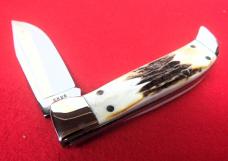 weekend sale KABAR 1986 5-1/2" EVEN STAG CLASP CLUB KNIFE UNUSED FROM STORAGE WELL CARED FOR