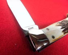 weekend sale KABAR 1986 5-1/2" EVEN STAG CLASP CLUB KNIFE UNUSED FROM STORAGE WELL CARED FOR