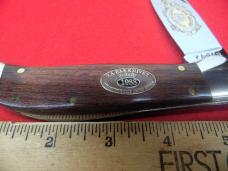 weekend sale KABAR 1988 5-1/2" SMOOTH BROWN WOOD CLASP CLUB KNIFE UNUSED WELL CARED FOR