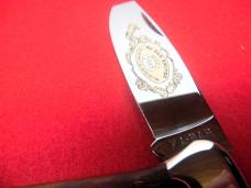 weekend sale KABAR 1988 5-1/2" SMOOTH BROWN WOOD CLASP CLUB KNIFE UNUSED WELL CARED FOR