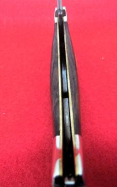 weekend sale KABAR 1988 5-1/2" SMOOTH BROWN WOOD CLASP CLUB KNIFE UNUSED WELL CARED FOR