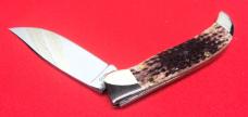 KABAR 1989 5-1/2" BROWN JIGGED BONE CLASP CLUB KNIFE UNUSED FROM STORAGE WELL CARED FOR