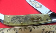 KABAR 1990 5-1/2" MUCH SOUGHT AFTER MAN FIGHTS BEAR CLASP CLUB KNIFE FROM STORAGE WELL CARED FOR