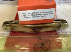 Colonel Coon (by Queen) One of 250, Jr Scout Knife w/ Great Stag Handles -NOS in orig box