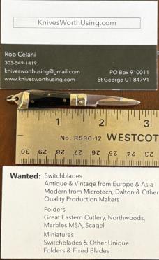 Rare Deerfoot Lever Lock Miniature Keychain Switchblade Knife, Japan 
