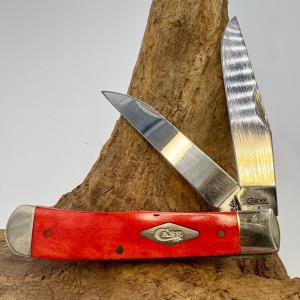 CASE XX USA 2009 SMOOTH RED BONE WHARNCLIFFE TRAPPER POCKET KNIFE 6254W 125