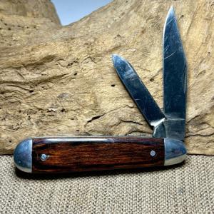Queen Unbranded English 2 Blade Jack Wood Handle Folding Pocket Knife 135