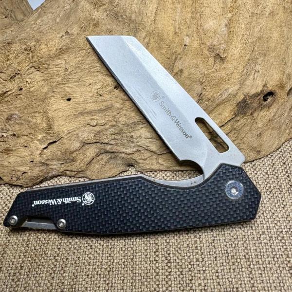 S&W Sideburn Folder 3" 8Cr13MoV Stainless Steel Blade G-10 Handle 1122568 (177)