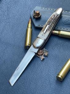VINCENZO BALISTRERI CUSTOM RWL 34 SERPENTINE LAMBSFOOT KNIFE EXQUISITE WORK