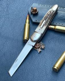VINCENZO BALISTRERI CUSTOM RWL 34 SERPENTINE LAMBSFOOT KNIFE EXQUISITE WORK
