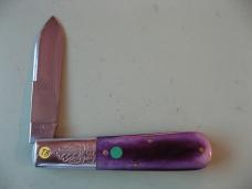 GREAT EASTERN 832125SS BOOMTOWN BARLOW SMOOTH PURPLE CAMEL BONE #2