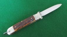 RARE c. 1950's FILUS German STAG SHOT SHELL Puller Switchblade w/Bail NICE !