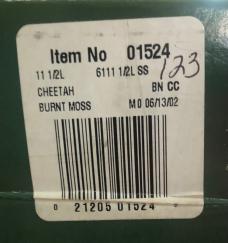 New in Original Box 2002 Case Burnt Moss Cheetah