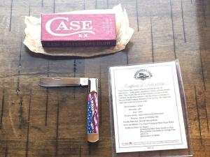 Case XX Vintage Flag Razor 2024 (1 of 350) 6100RAZ SS Natural Bone Knife