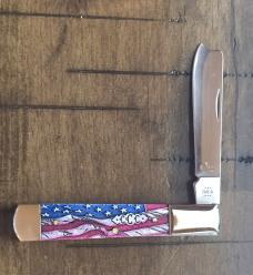 Case XX Vintage Flag Razor 2024 (1 of 350) 6100RAZ SS Natural Bone Knife
