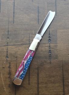 Case XX Vintage Flag Razor 2024 (1 of 350) 6100RAZ SS Natural Bone Knife